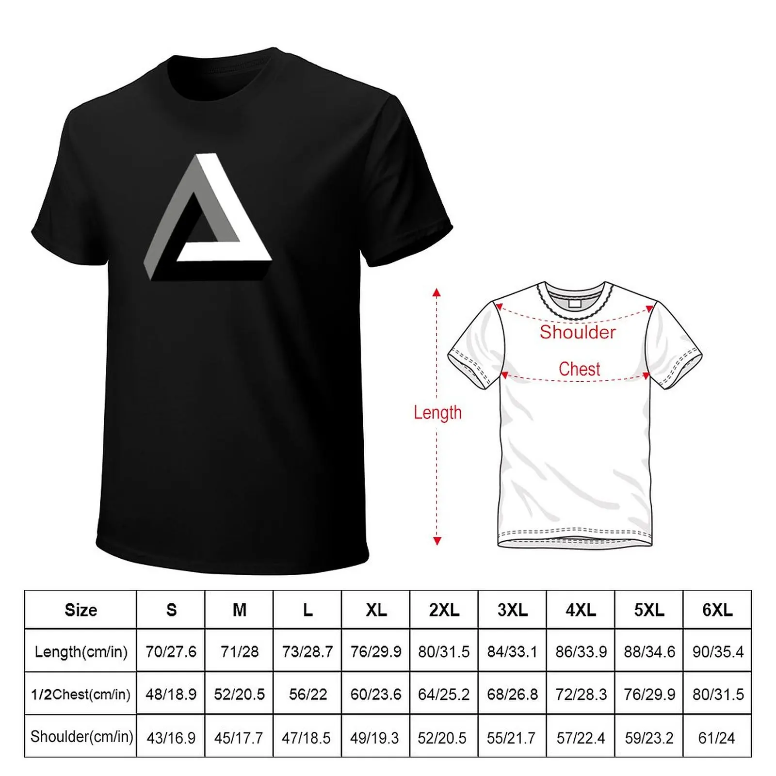 Penrose Triangle T-Shirt tees cat shirts animal print shirt for boys t shirt for men