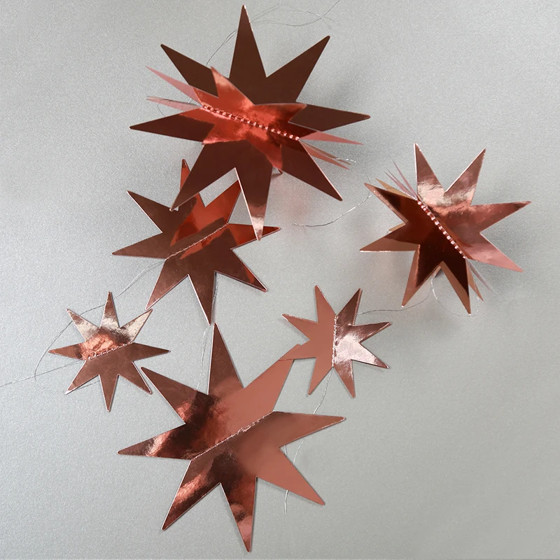 Gold Graduation Twinkle Star Papiergirlanden Geburtstagsparty Dekorationen Galaxy Planet Star Banner Hang Star Babyparty Luftschlangen – Detail 7
