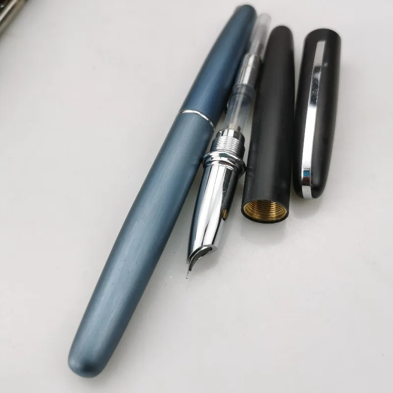 Full Metal Wire Drawing Process Fountain Pen Rotating Ink Absorber 2.6mm Large-sized Ink Pen Professional Stationery Calligraphy