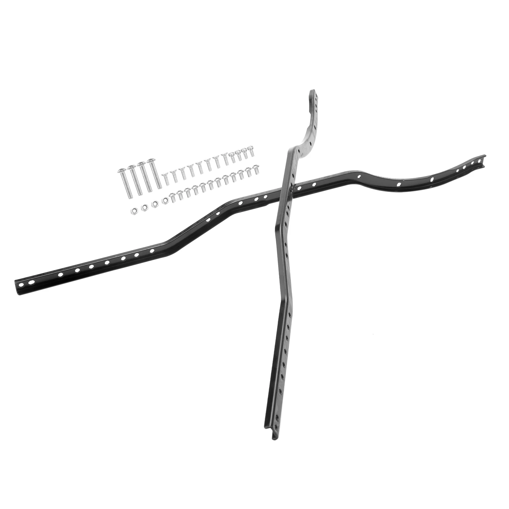 Hot 2Pcs/Set Steel Chassis Frame Rails for AXIAL SCX10 90027 SCX10 II 90046 90047 RC Car Crawler Truck Vehicle Model