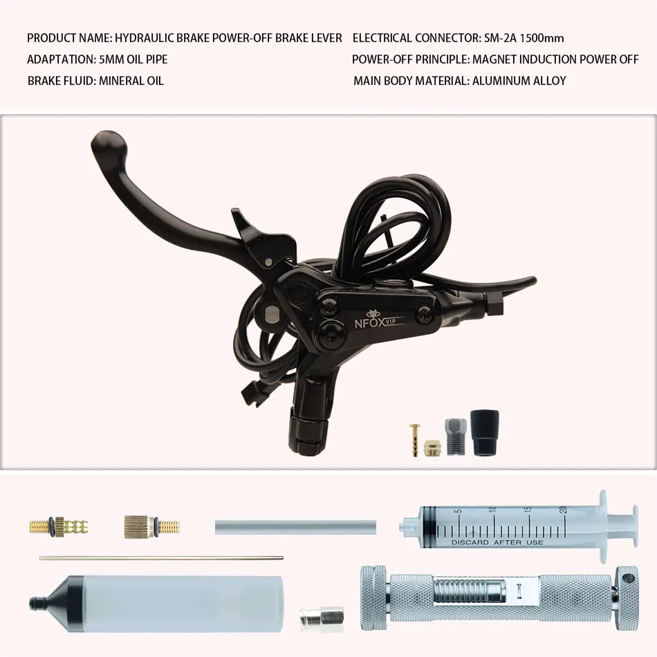 NFOX B015 Parkplatz Hydraulische Abschaltung Öl Bremshebel Elektroroller E-Bike Generation Fahren Bafang Griff Reparatur Dreirad