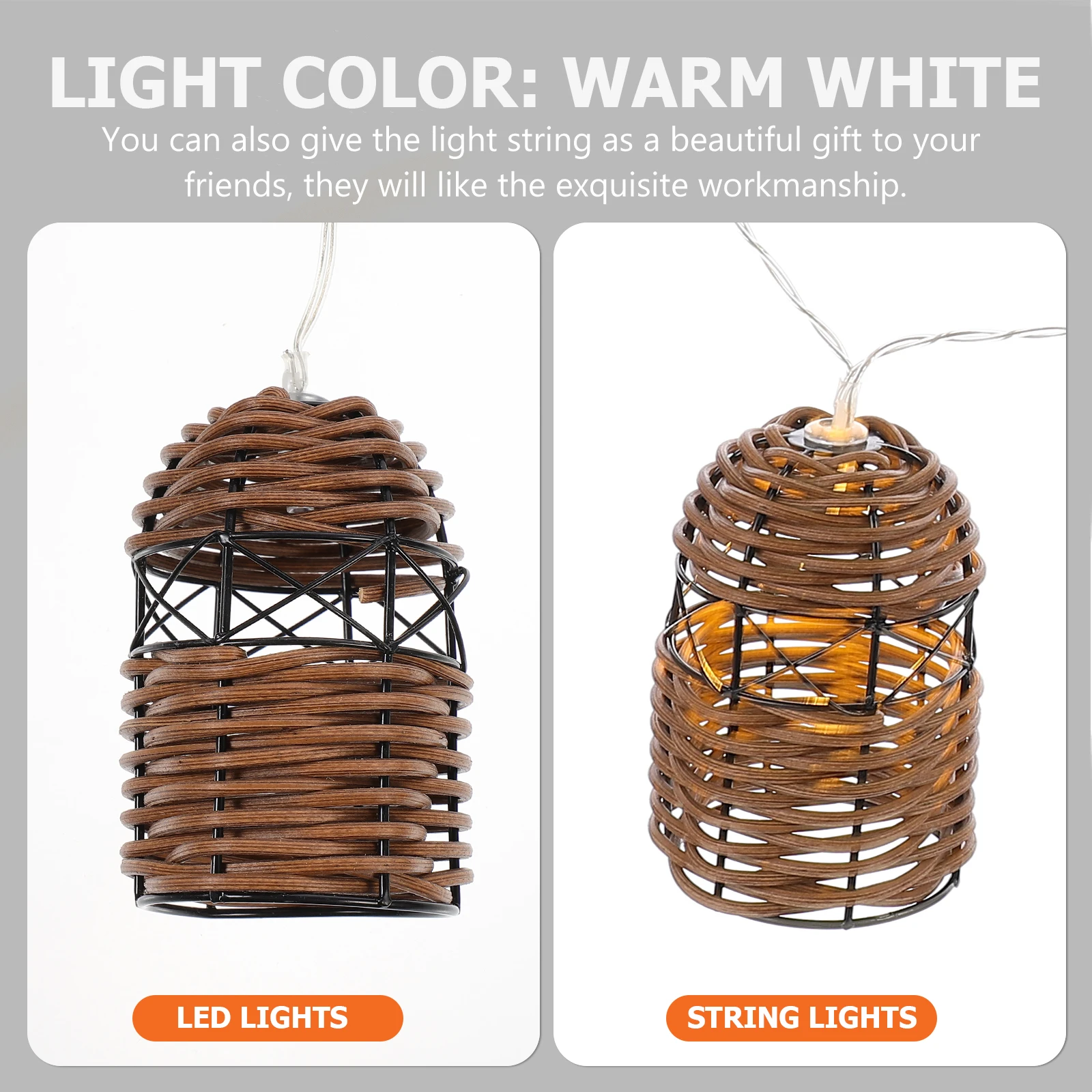 

LED Decorative Lights Garden String Lights For Restaurant Christmas Wicker Simulated Rattan Garden Party Bedroom