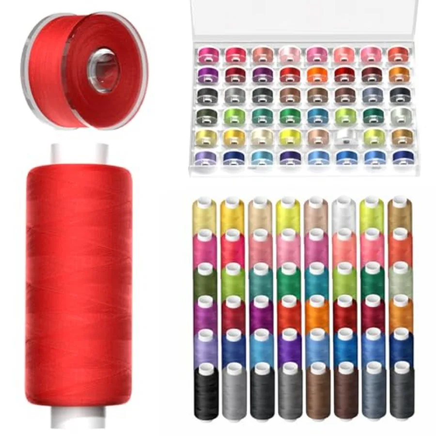 

96Pcs Professional Sewing Thread Kit 48 Colors 400 Yards/Spool [Top Durability with 4-Ply Tight-Twist] AAA-Grade Polyester Thre