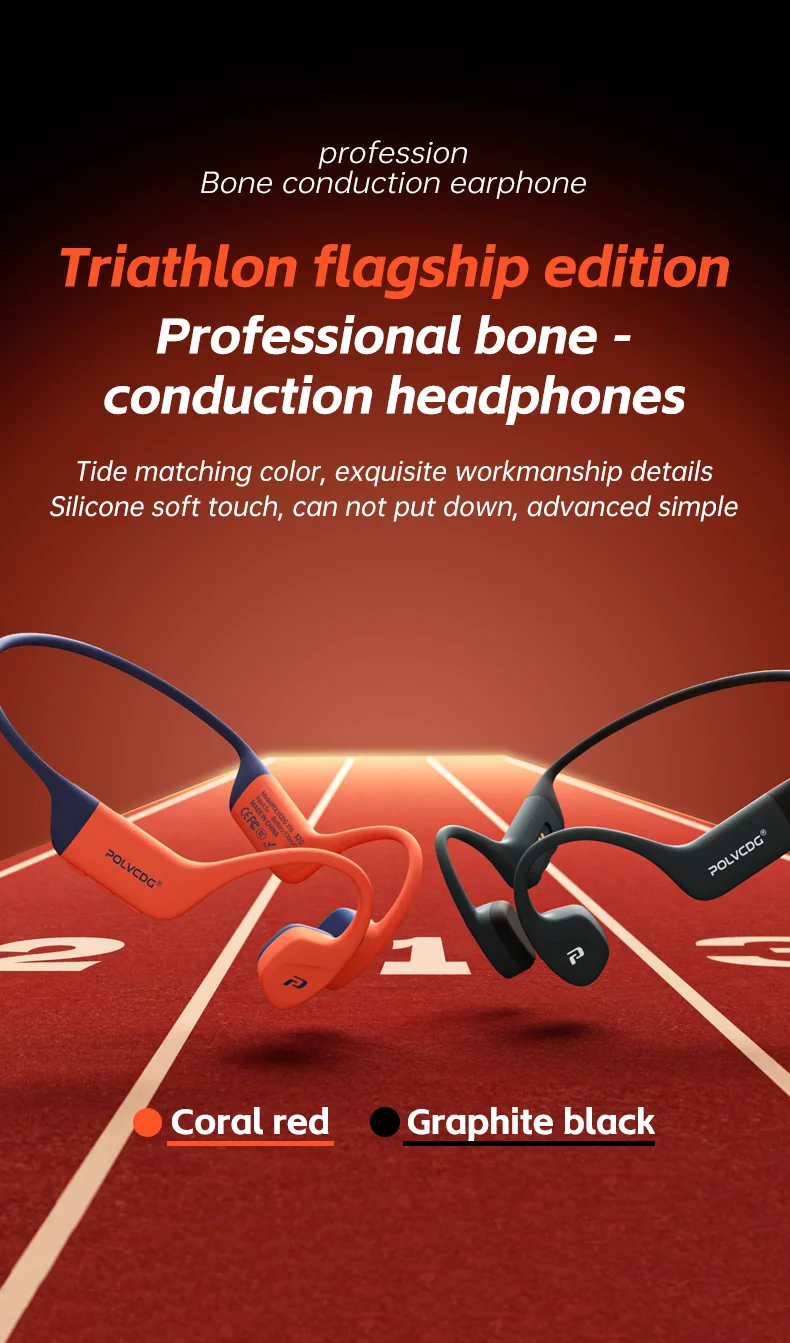 POLVCDG Knochenleitungs-Kopfhörer IPX8 Wasserdicht 32GB Speicher Bluetooth 5.4 Silikonmaterial 2024 Neues Produkt X16 – Detail 21
