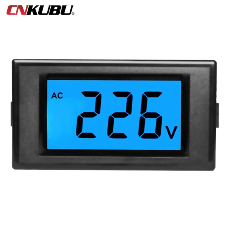 D69-20 120 110V220V380V Two-Wire AC Voltage Digital Display Meter Green and Blue Light Display Detector High Precision