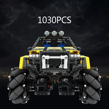 Technic Stunt Drift Radio 2.4ghz Remote Control Car Building Block Mecanum Wheel 4X4 Vehicle Orv Remote Control Bricks with Light Rc Toy