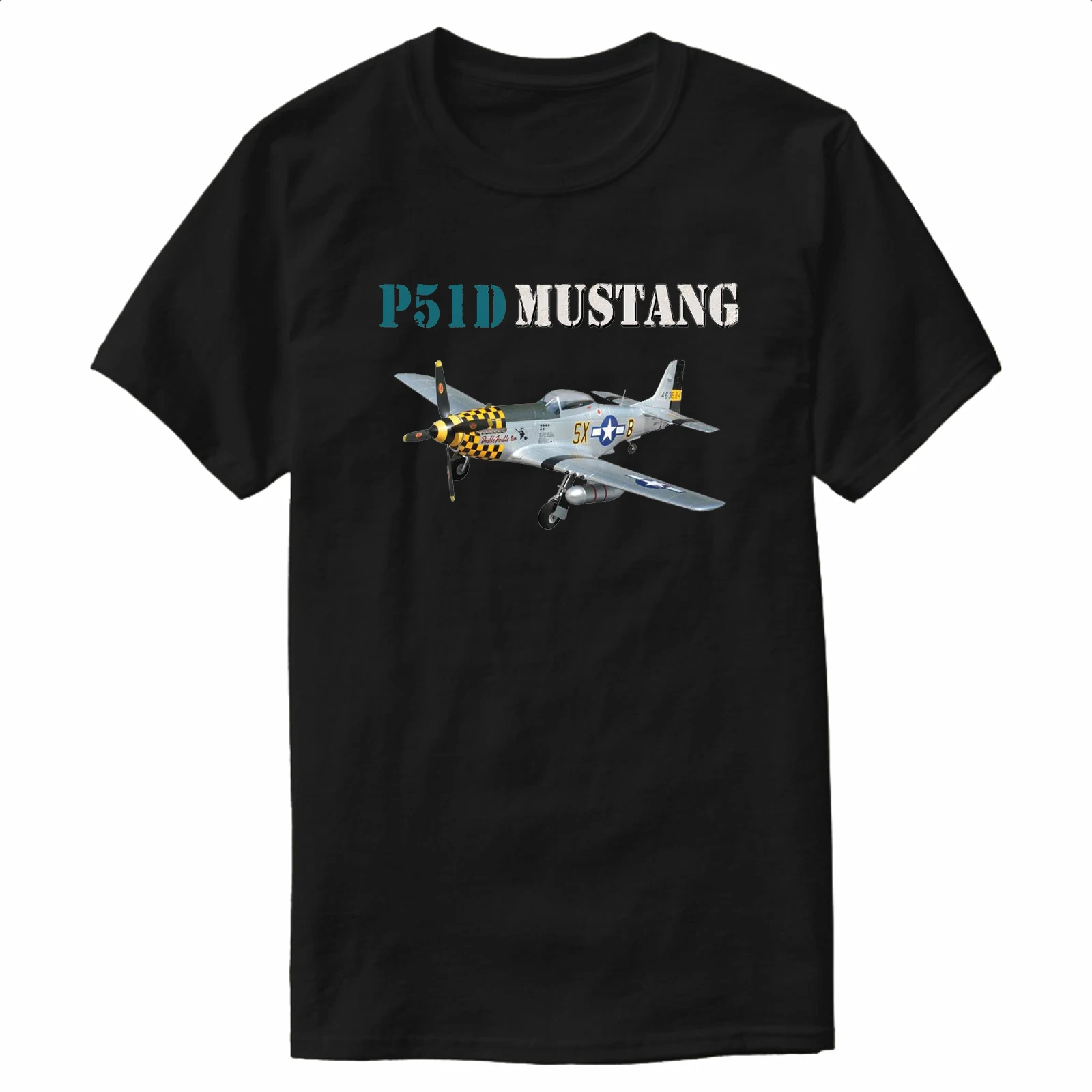 WWII Warbird P-51 Mustang Fighter T-Shirt New 100% Cotton O-Neck Summer Short Sleeve Casual Mens T-shirt Size S-3XL