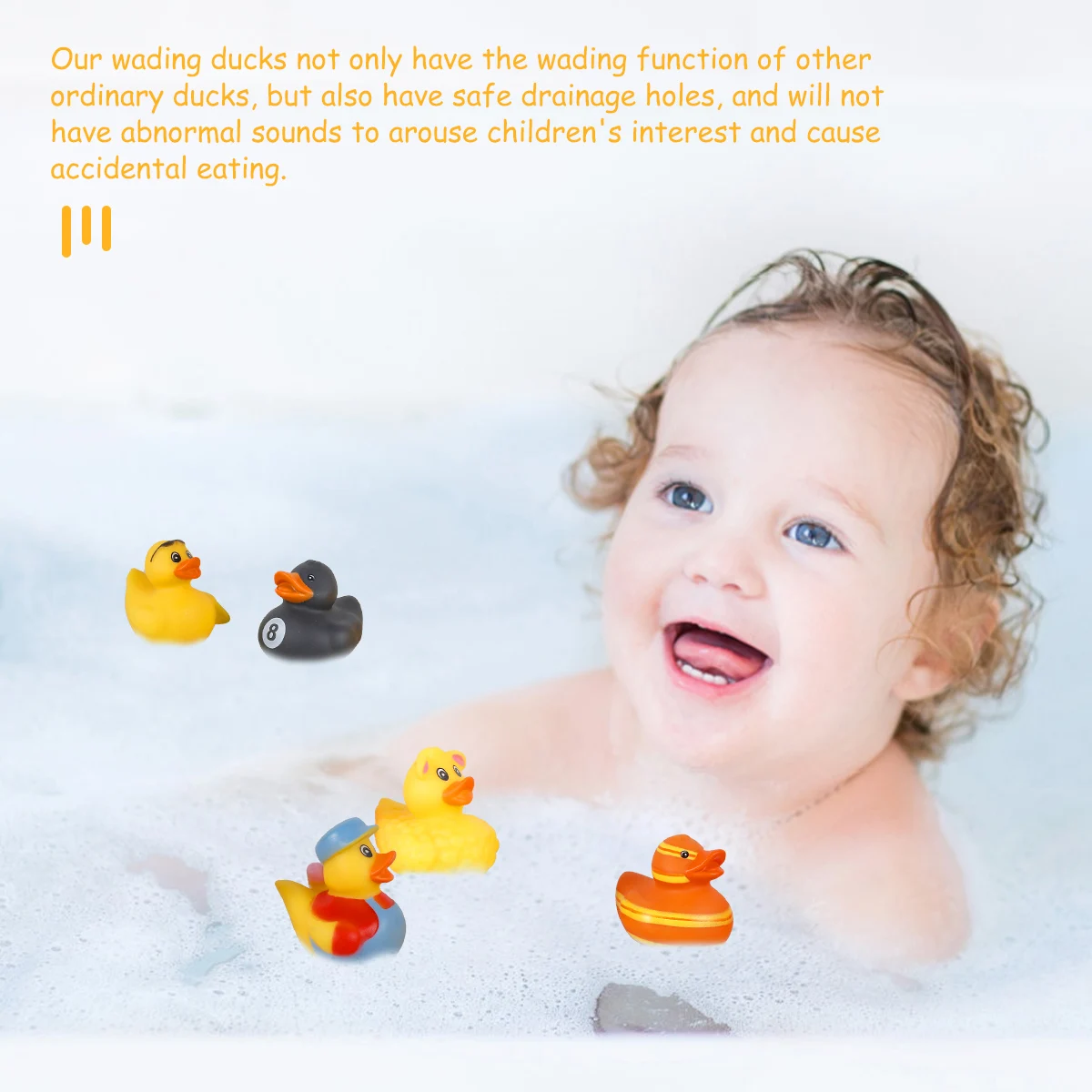 50/30/20 pezzi di gomma anatra giocattolo set bambini vasca da bagno piscina giocattolo da bagno carino galleggiante anatra quack spruzzi giocattolo con scarico assortiti regali per bambini