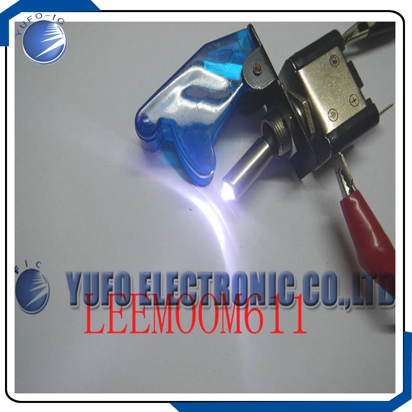 Free Shipping One Lot 2set,Race Car Illuminated Toggle Switch + Safety Cover,W+BL