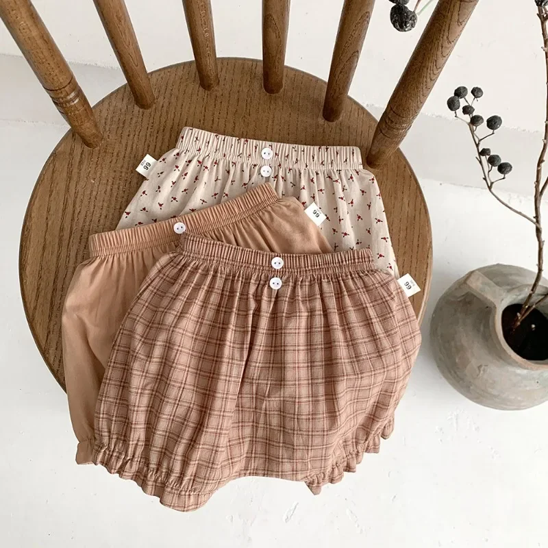 Summer Baby Girl Bloomer Shorts Infant Girls Loose Big PP Pants Wear Thin Bread Pant Kids Clothing