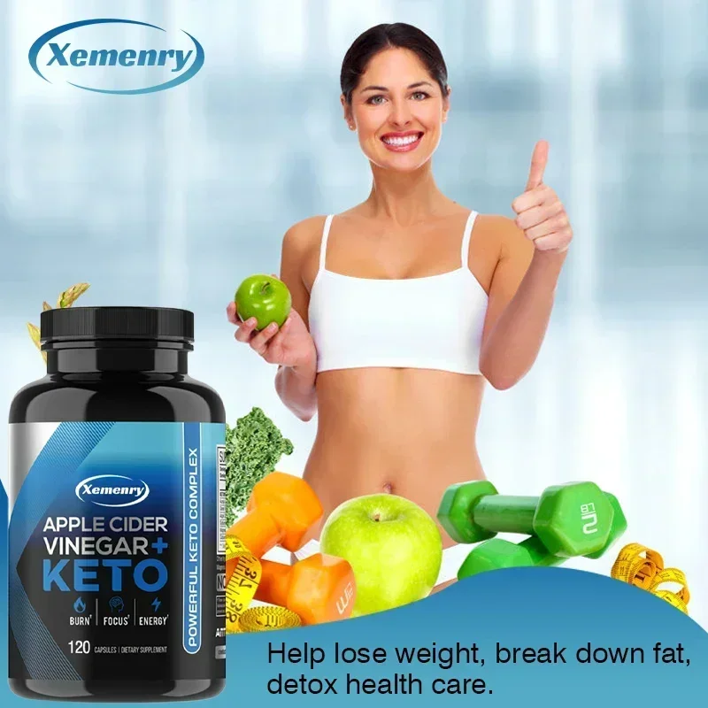 Keto Apple Cider Vinegar Capsule - Supports Appetite, Metabolic Function, Improves Digestion, Enhances Satiety, and Gluten-free