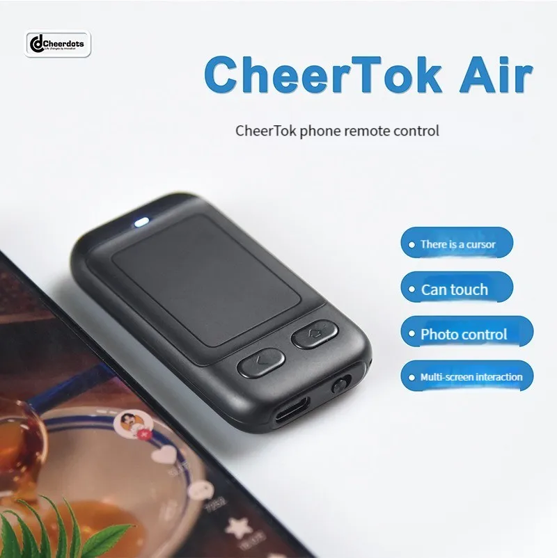 New CheerTok Air Singularity Mobile Phone Remote Control Air Mouse Bluetooth Wireless Multifunction Touch Pad Photo Control