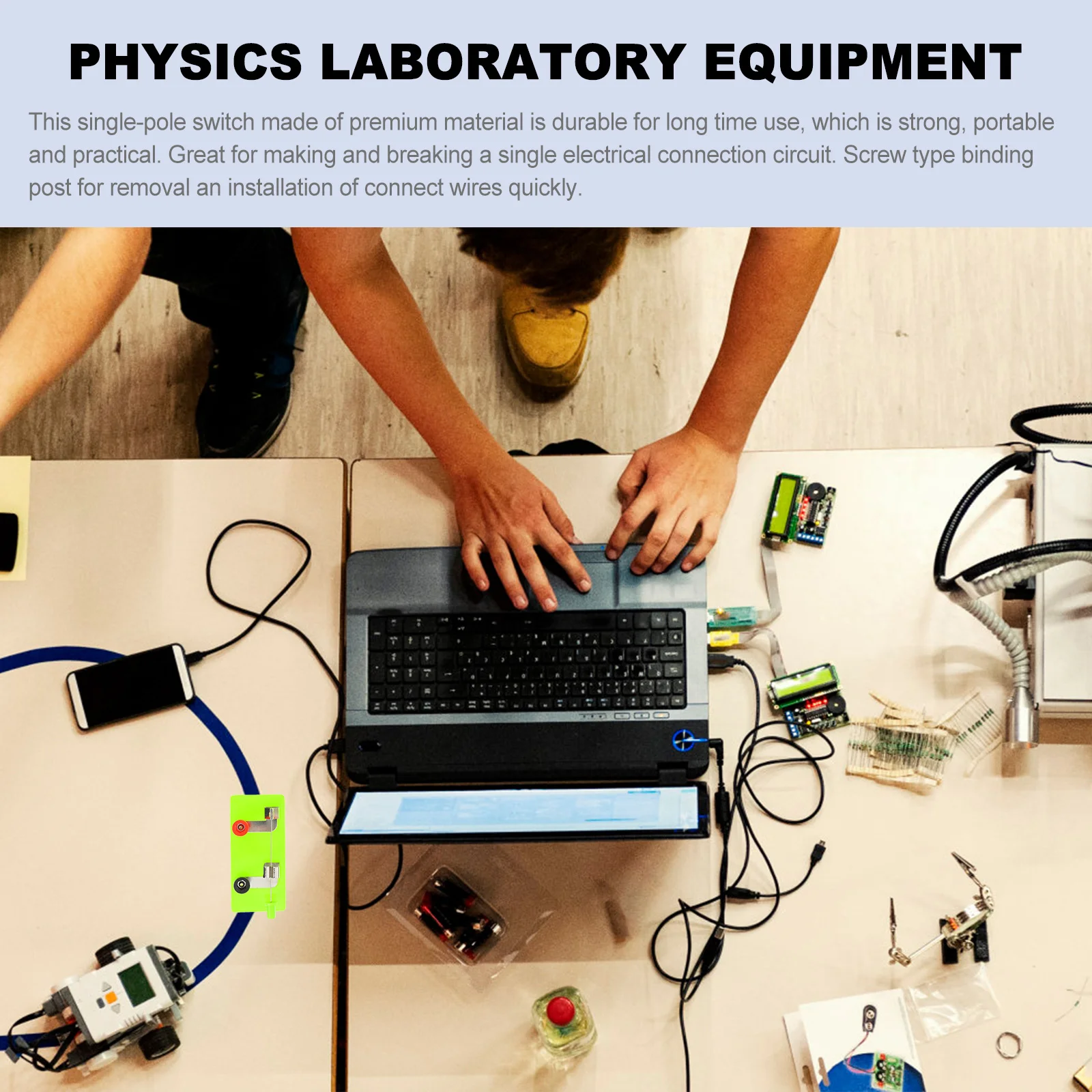 10 pièces l'interrupteur unipolaire SPST outils d'expérimentation tir équipement de laboratoire de physique lancer électrique