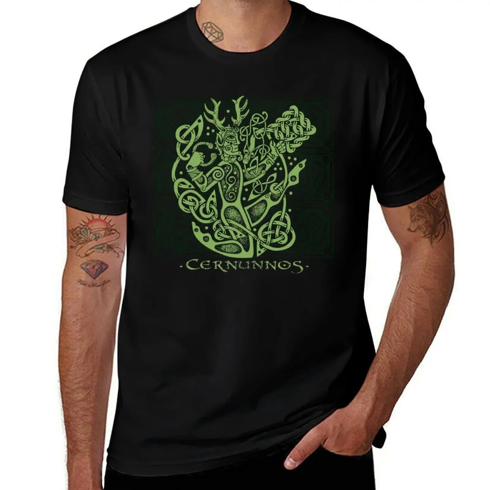 

Celtic shirts 100% men man for t T-Shirt Horned man cotton t God Cernunnos, The printed shirt shirt t cotton