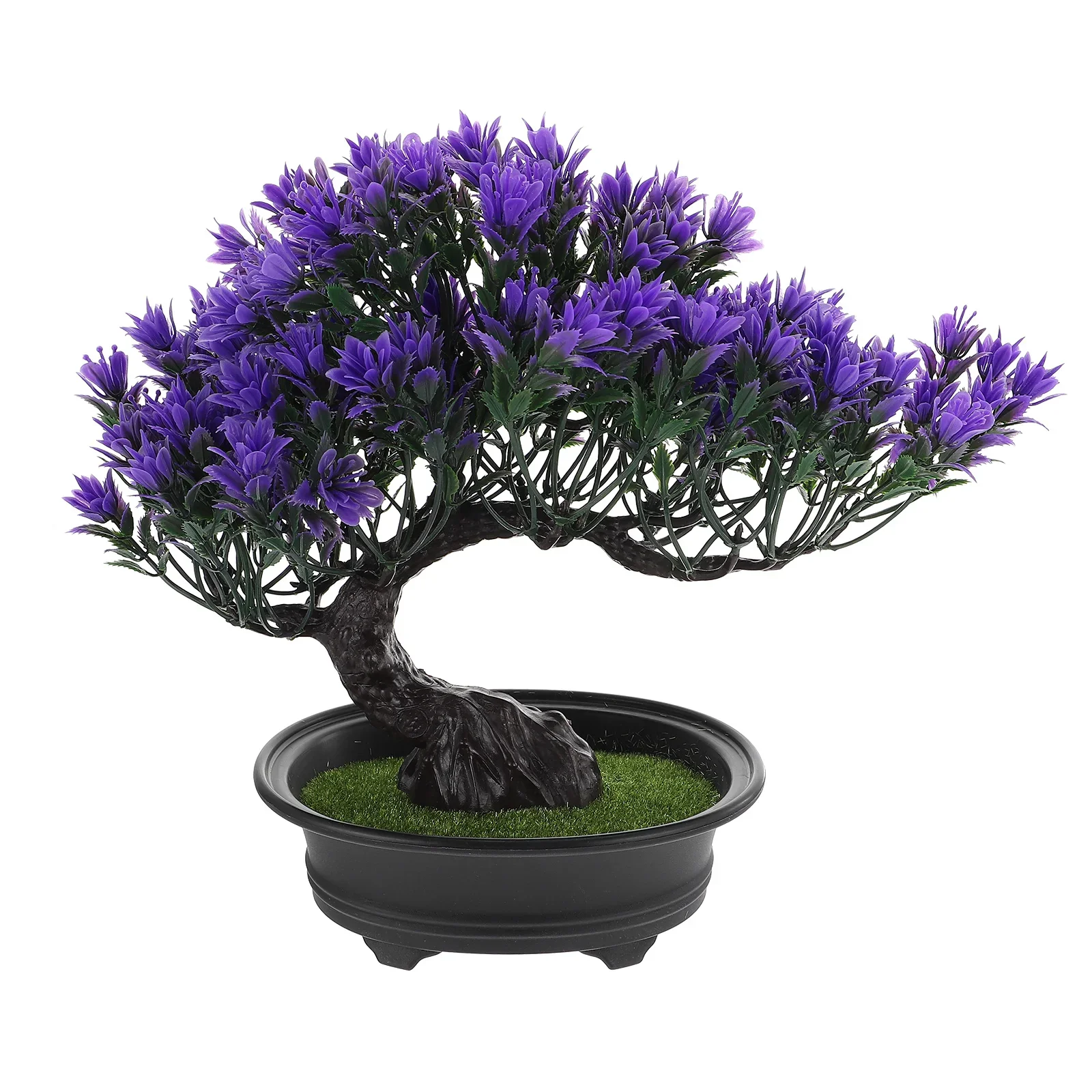 Realistischer künstlicher Miniatur-Bonsai-Baum aus roter Kiefer, immergrüne, pflegeleichte Kunstpflanze für die Dekoration von Schreibtischen und Regalen im Büro oder Zuhause. – Detail 1