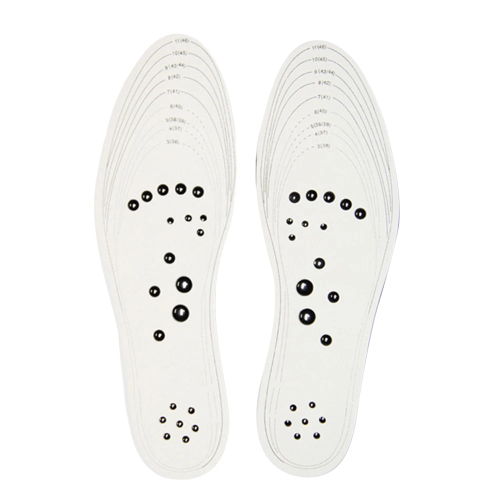 

Magnetic Therapy Massage Insole Memory Foam Comfortable Shoe Insert For All-Day Breathable Fit Men Women White Foot Care Tool