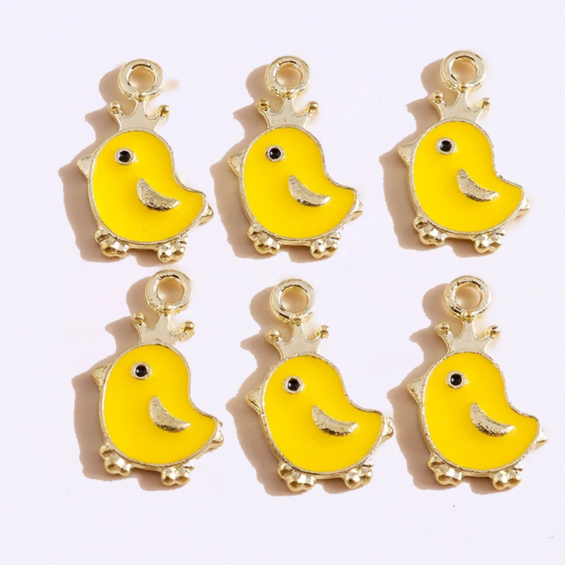 

Duarte 20Pcs/Lot Cartoon Enamel Animal Bird Charms Pendants for Jewelry Making Necklaces Earrings Bracelets DIY Crafts Accessory