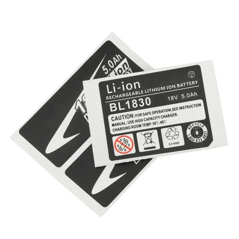 10 Sets Of BL1830 Label Lithium Ion Battery 18V Sticker Label Suitable For Makita 18V Battery Logo