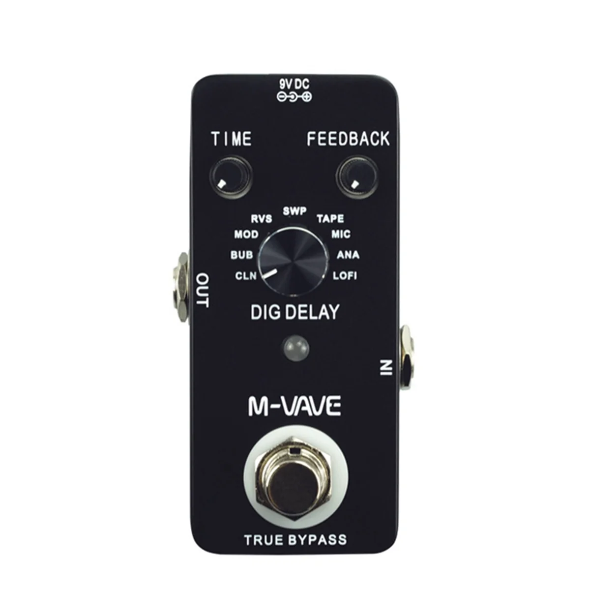 

ABME DIG DELAY Pedal Digital Guitar Effect Pedal with 9 Delay Effects True Bypass Full Metal Shell Pedal Effects Processors