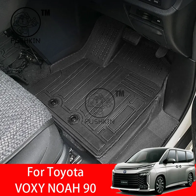 

RHD для Toyota VOXY NOAH 90 2025 автомобильные коврики для багажника, коврик для багажника, TPE 3D коврик для ног, водонепроницаемый коврик без запаха, набор аксессуаров