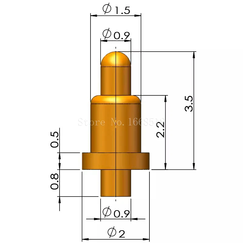 10PCS/Lot Pogo pin connector pogopin battery spring load contact DIP pin PCB 2 3 4 5 6 7 8 9 10 12 14 15 16mm test spring probe