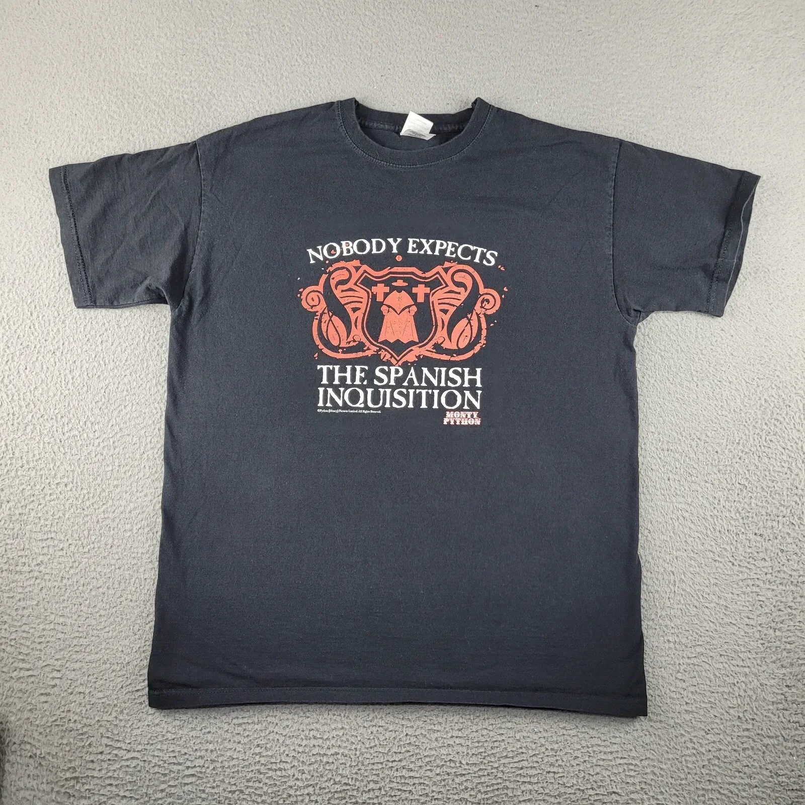Monty Python chemise homme grand noir personne expète l'inquisition espagnole t-shirt