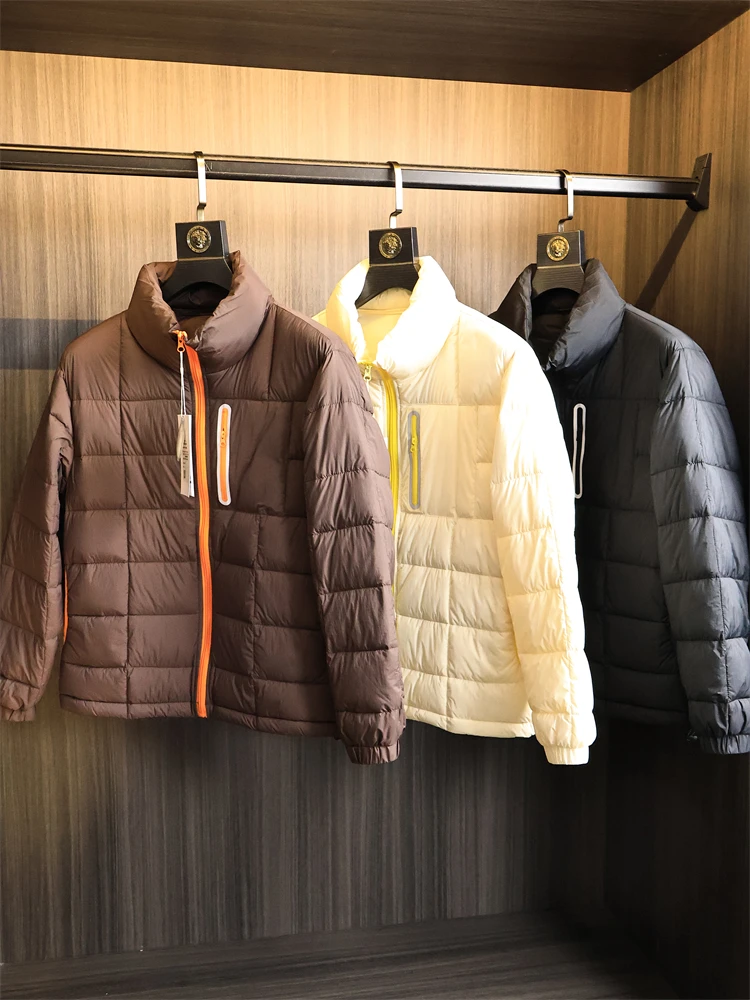 

90% White Duck down Jacket Thickened Autumn Winter Men's Fashion Urban Style Warmth Outdoor 3D Stereo Design Windproof