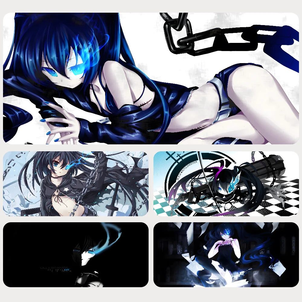 Anime Black Rock Shooter Mousepad Gaming Mouse pad Gamer Pc Accessories Deskmat Keyboard Mat Desk Protector Mause Pads