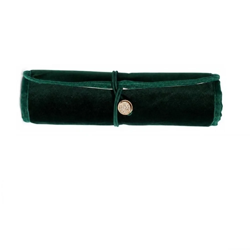 Portable Rolled Jewelry Storage Bag Rollable Multi Layer Travel Jewelry Case Large Capacity Anti-lost