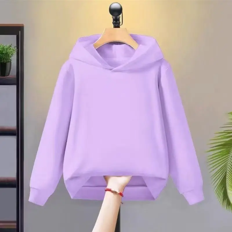 Spring and Autumn Kids Hot selling Hoodies 2-12 Year Old Boys and Girls Casual Hoodies Top Solid Color Sports Hoodies