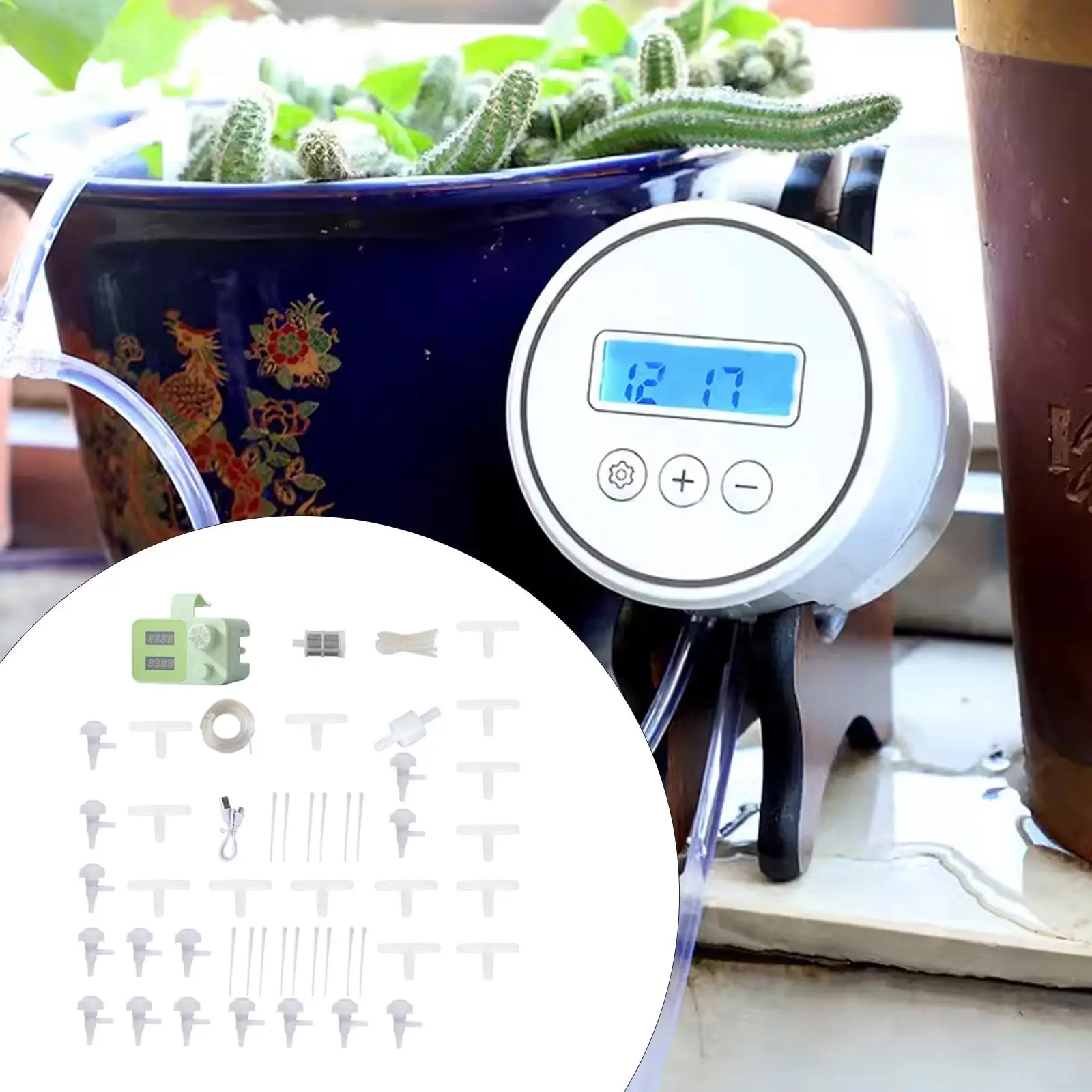 

Автоматический набор для орошения растений своими руками, регулируемое универсальное устройство для полива, зарядка через USB