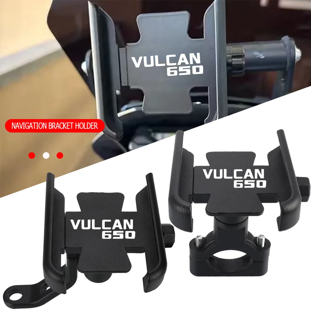 

For KAWASAKI VULCAN650 VULCAN-650 2015-2025 2024 2023 Motorcycle CNC Mobile Phone GPS Navigation Handlebar Bracket Support Mount