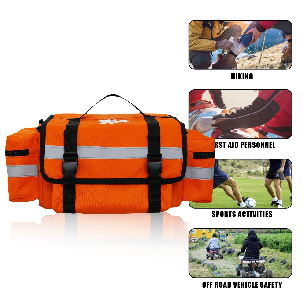 First Aid Kit Empty Emergency Backpack First Responder Trauma Bag Medical Supplies Case for Disaster Relief Field Trips Camping