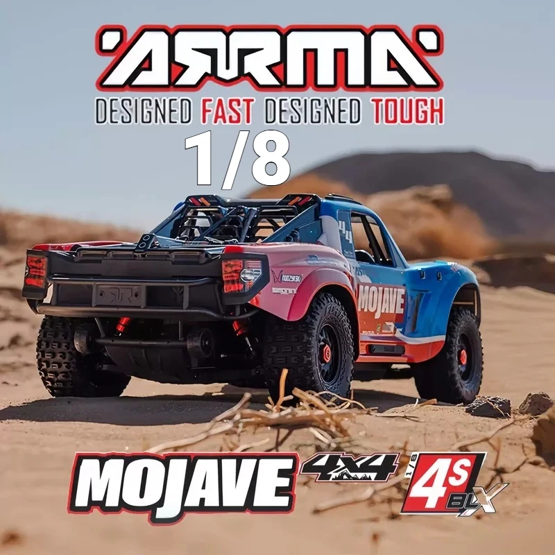 

Электрическая радиоуправляемая модель автомобиля Arrma Mojave 4s Blx в масштабе 1/8, внедорожный шорт-корс, готовая к заезду, подходит для взрослых и детей