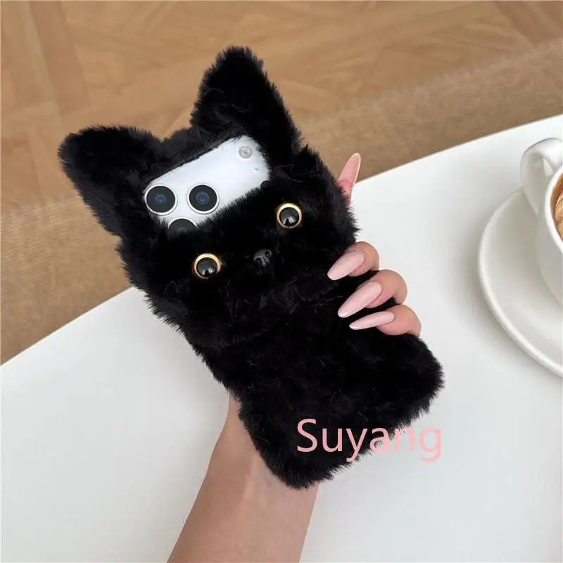 Winter Hair 3D Doll Cat Phone Cases For Xiaomi 17 Pro Max Mi Poco F8 Pro F6 F5 M7 M6 M5 M4 X7 X6 X5 X3 NFC Cover Shell Girl Gift