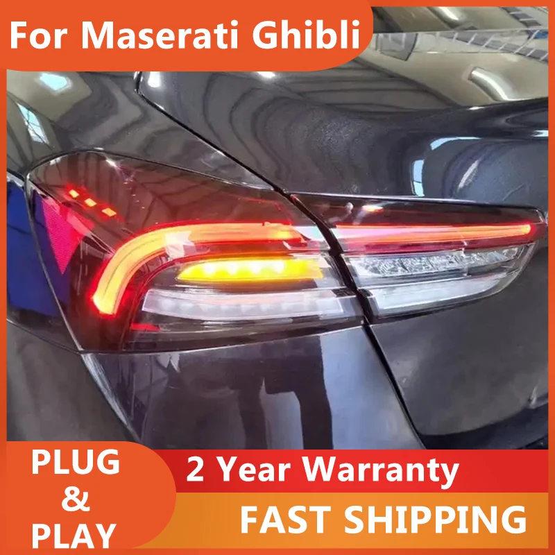 Car Accessories for Maserati Ghibli Rear Lights 2013-2017 Ghibli Tail Lights DRL Fog Brake Turn Signal Reversing