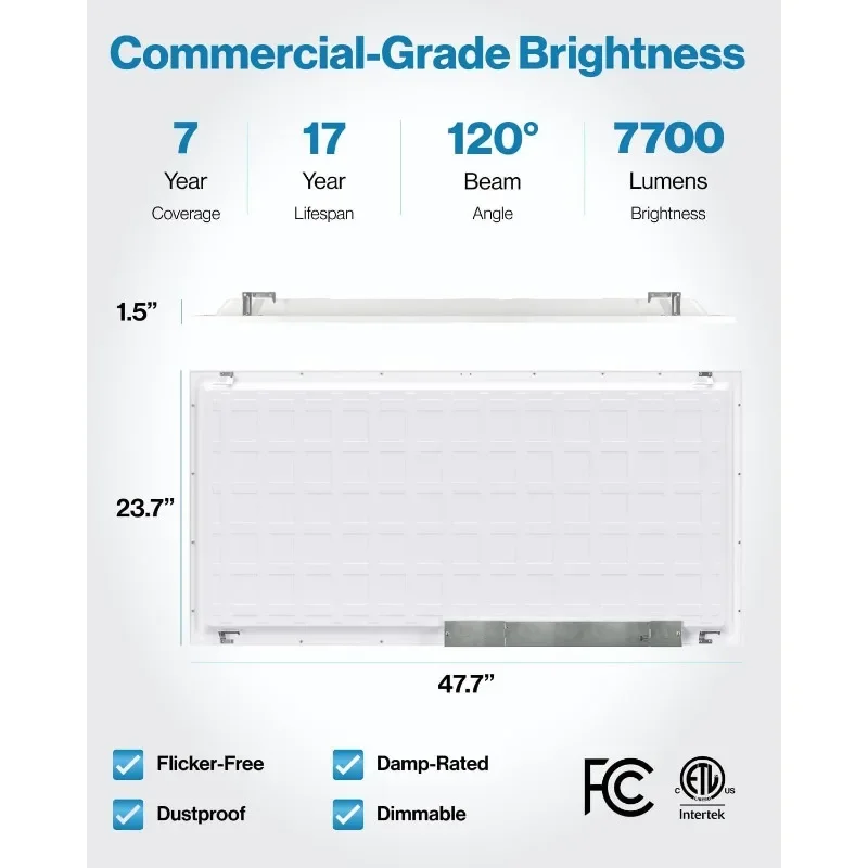 Sunco 6 Pack 2x4 LED Flat Panel Light Drop Ceiling Office Fixture, 7700 LM, Selectable Features, 40W/50W/60W, 4000K/5000K/6000K