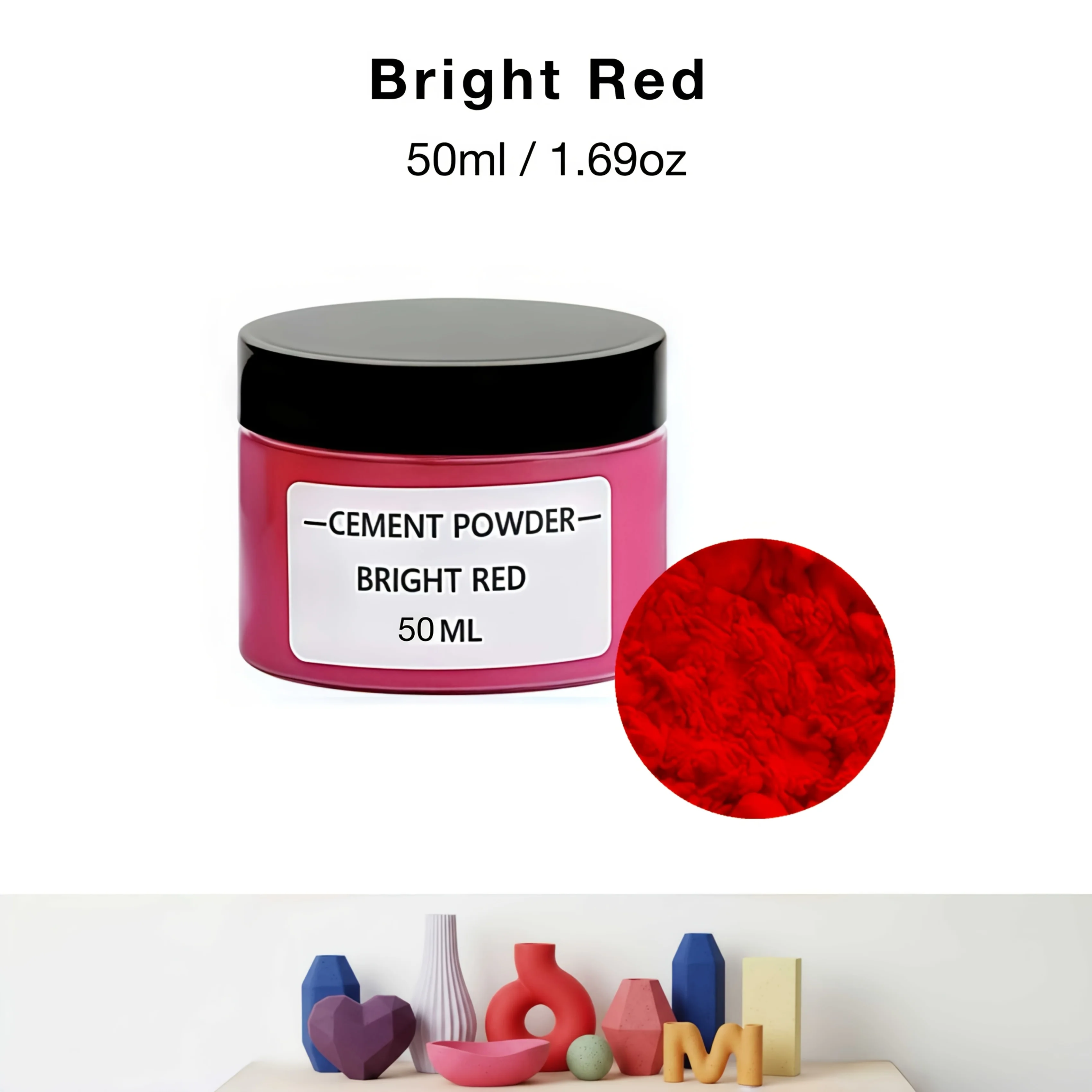 50 ml/1,69 oz Gipspigmenten, 12 kleuren beschikbaar - Watergedragen kleurstoffen voor gips, epoxyhars ambachten en het maken van sieraden. Gepigmenteerde verfpoeders voor harsambachten, doe-het-zelf