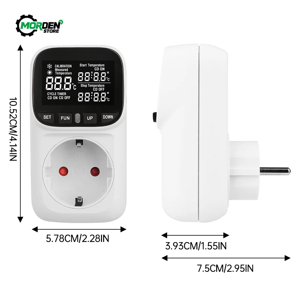 Digital Display Smart Thermostat Fish Tank Touch Screen Thermostat Socket Temperature Regulation For Pet Accessories