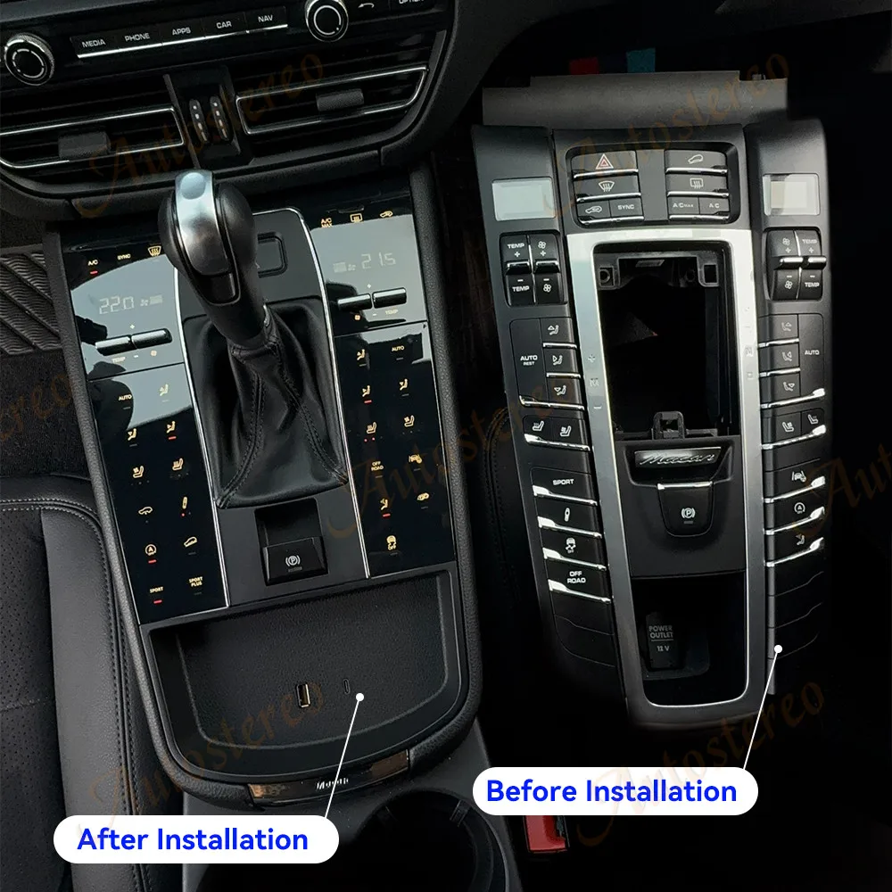 

Autostereo High Quality Console Box for Porsche Macan 2013-2021 Central Armrest Car Digital Center Console Car Interior Saddle