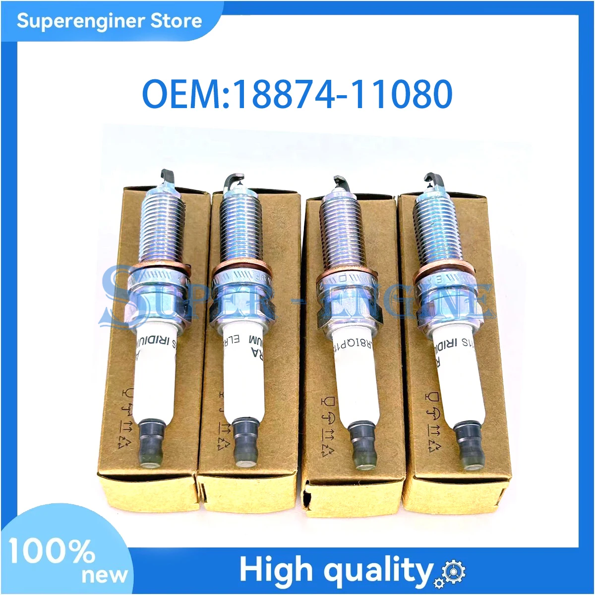 

4PCS 18874-11080 Engine Ignition Spark Plug for Hyundai ix25 Elantra Kia KX3 19-21 1.5L 1887411080