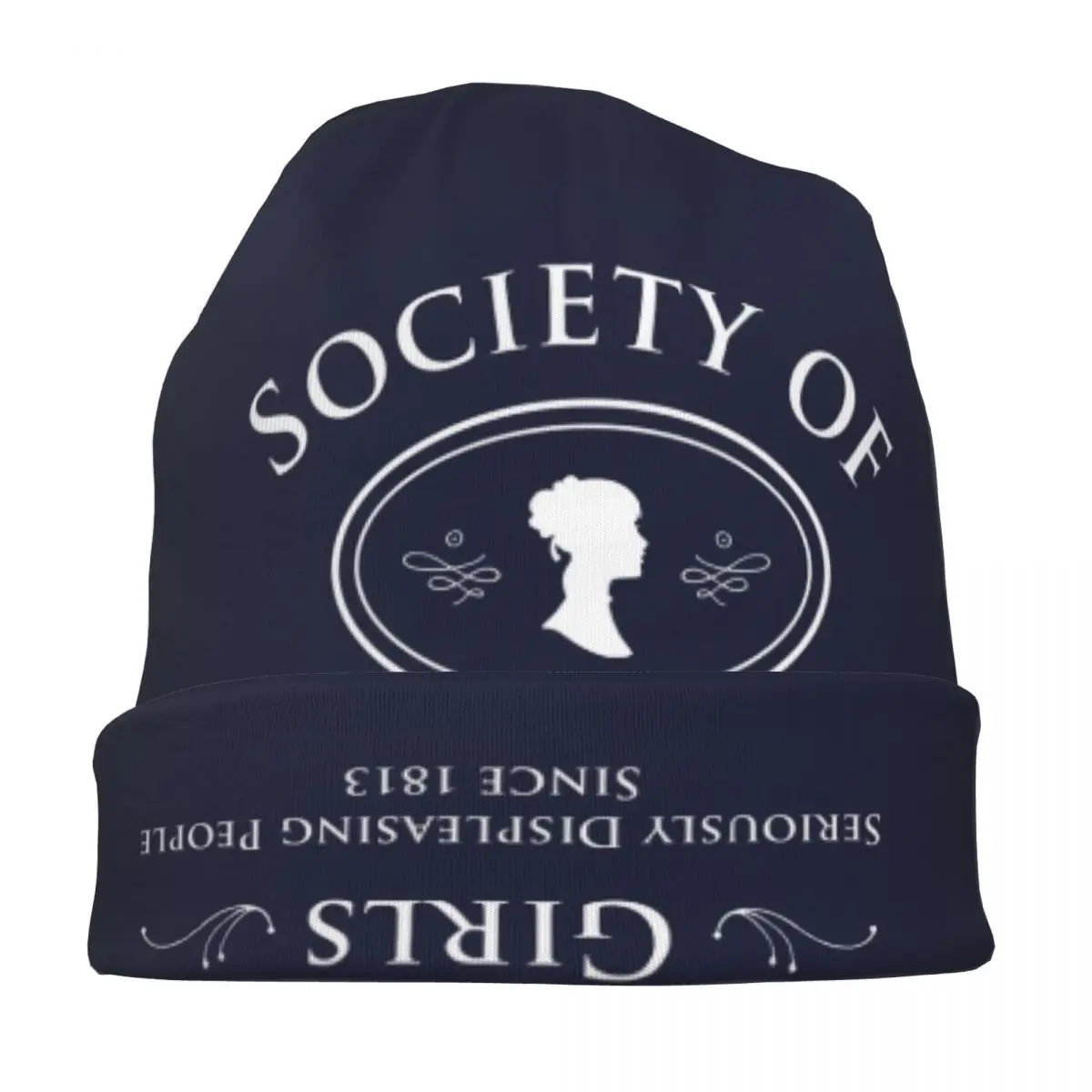 الكبرياء والتحامل بواسطة جين أوستن قبعة محبوكة دافئة قبعة بونيه الموضة الخريف الشتاء في الهواء الطلق قبعات حريمي للرجال النساء الكبار