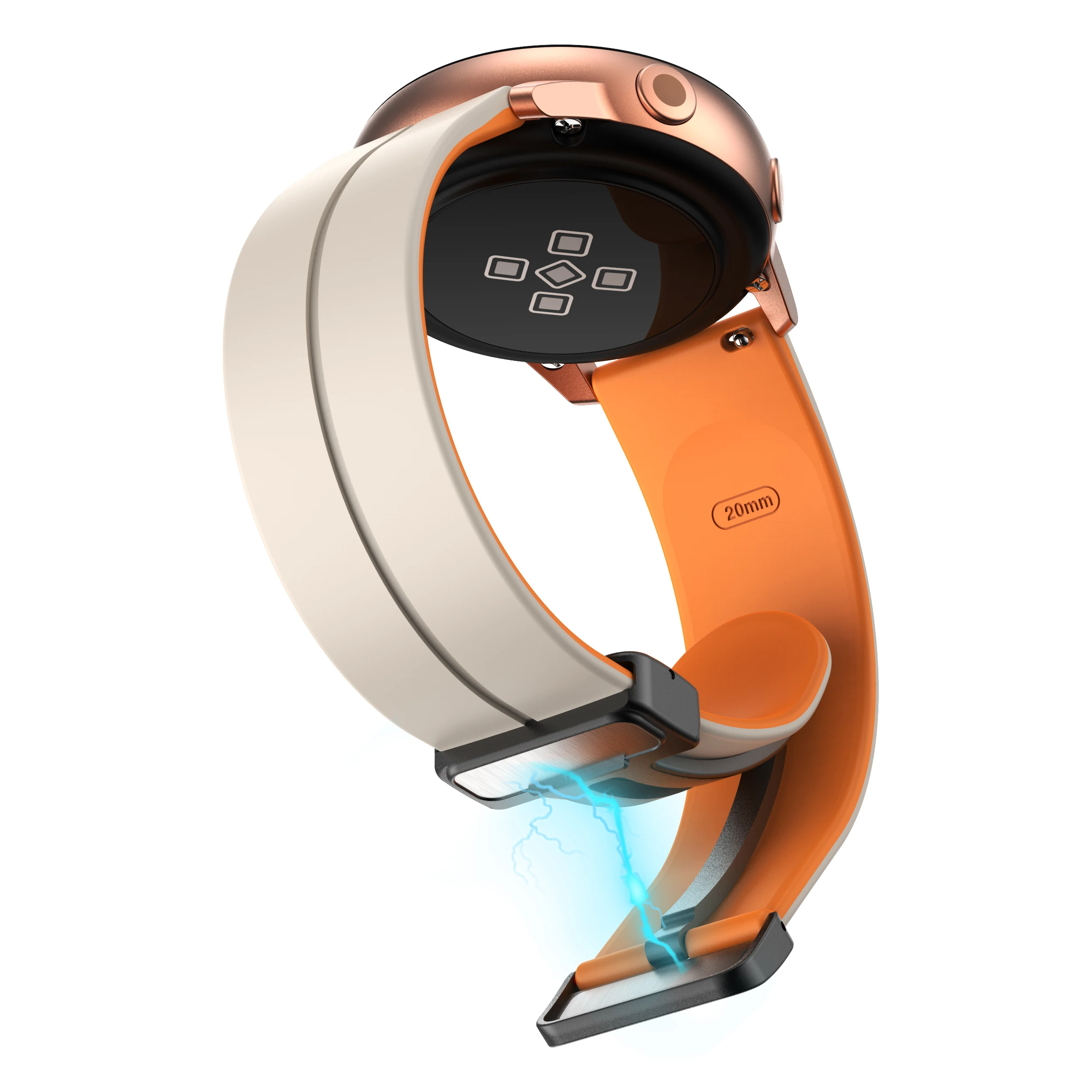 스마트 워치 교체용 마그네틱 버클 실리콘 시계 스트랩, Garmin Venu 3 Venu 2 Forerunner 255 음악 265 팔찌, 22mm, 신제품