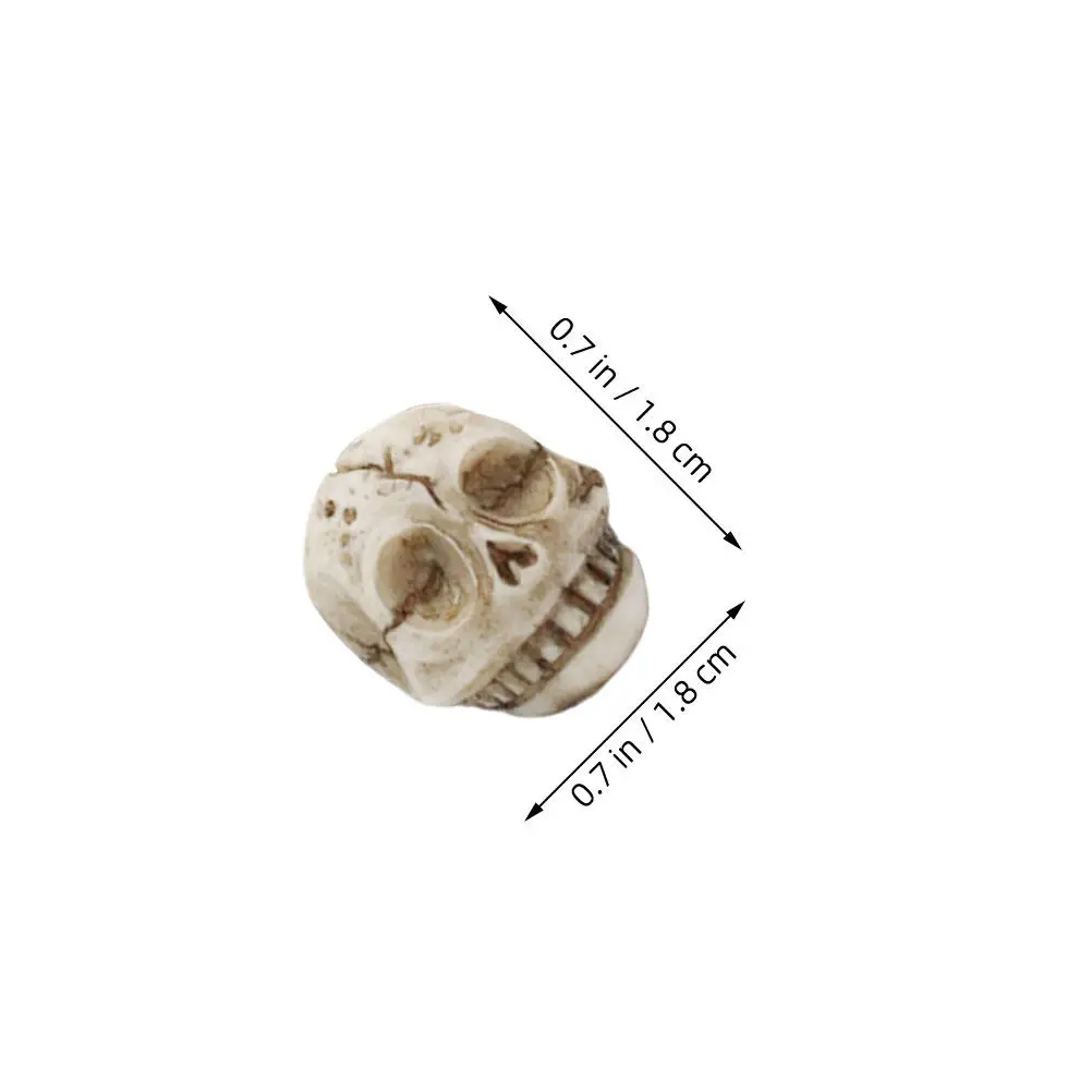 20Pcs Resin Skull Ornament Outdoor Garden Statue Lawn Decor Aquarium Fish Tank Decor Terrarium Flower Pot Surface Stone