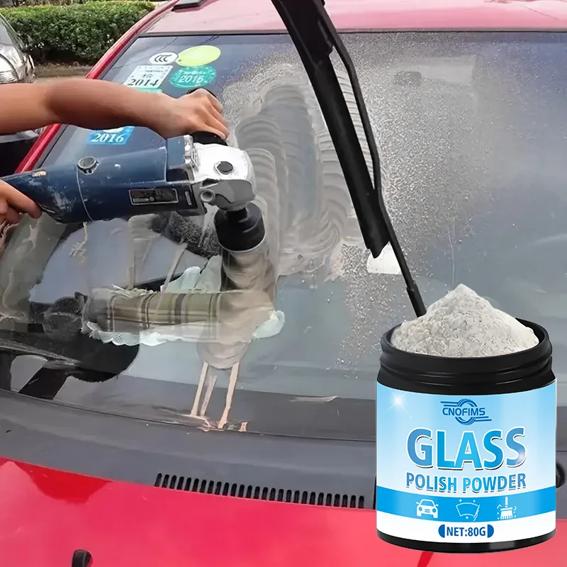 80g Car Glass Polishing Powder Scratch Remover Windshield Window Restore Clarity Safe No Damage