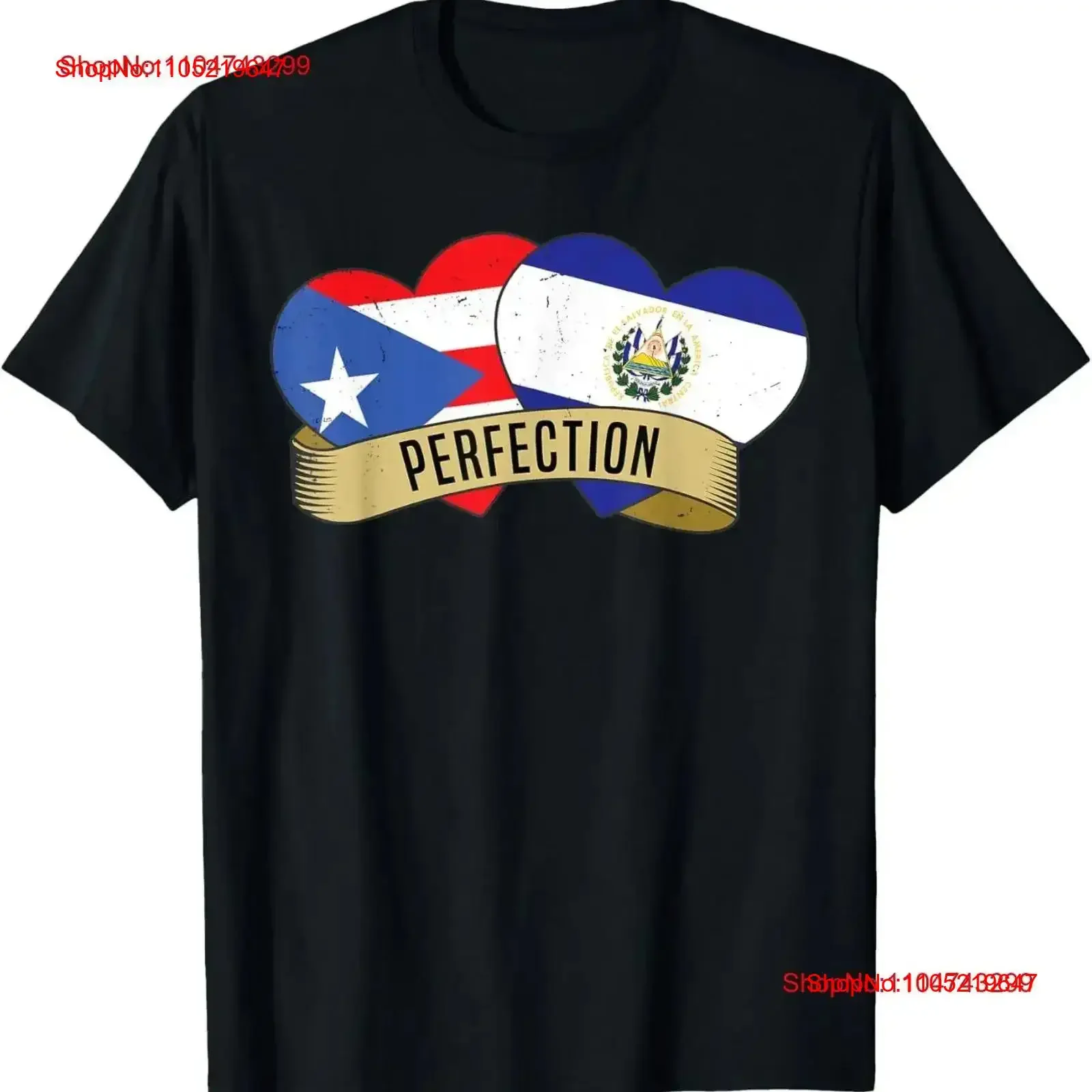Puerto Rican Salvadoran Flag Heart El Salvador Rico T Shirt vintage Washed streetwear Top For Everyday Wear Casual homme