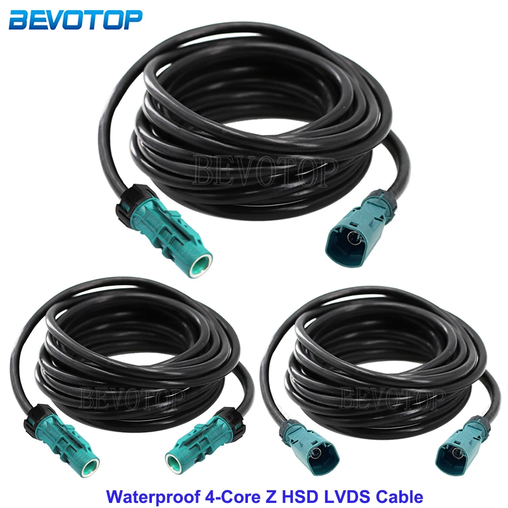 1Pcs Waterproof 4 Pin HSD Code Z Male to Female Connector HSD Cable High Quality High Speed 4 Core LVDS Wire Harness 10CM ~ 10M