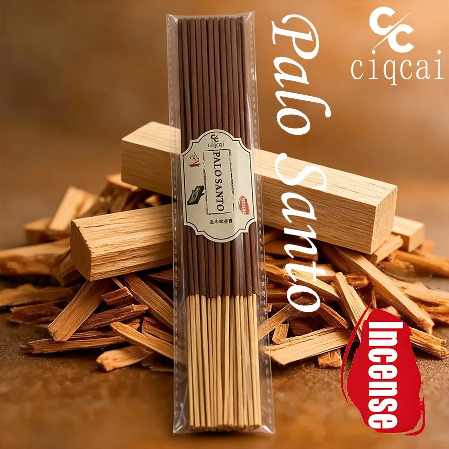 Palosanto Palitos de incienso natural, palitos de incienso hechos a mano de alta calidad de 22 cm de largo, hechos totalmente hechos a mano de madera sagrada peruana, con una fragancia rica y duradera, adecuados para yoga, meditación, camping, salas de té