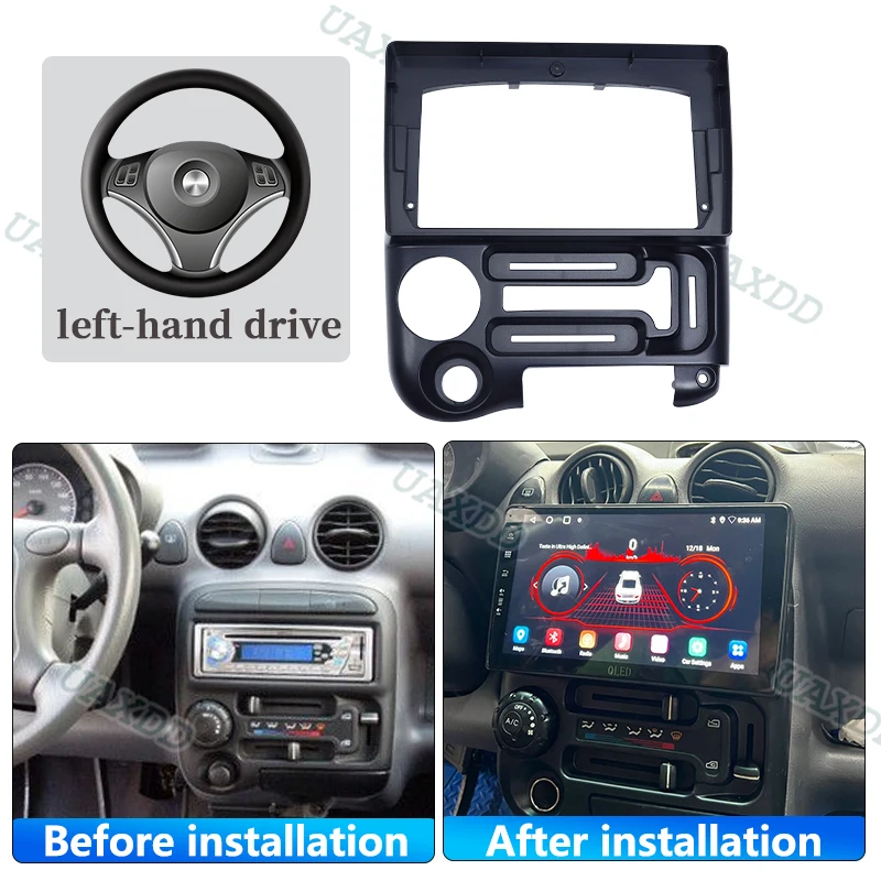 For 2006-2015 Hyundai SANTRO 9INCH RHD LHD car CD Android frame dashboard harness adapter canbus 2 Din Interior Kit panel Center