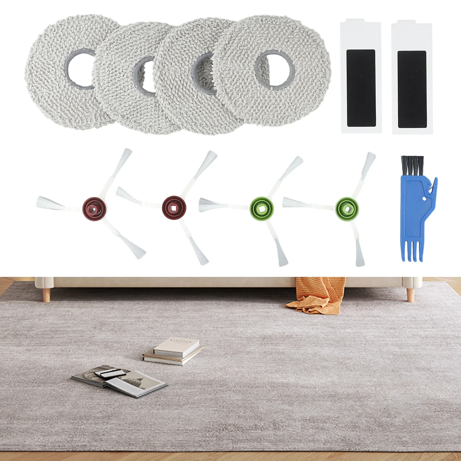 

Replacement Accessory Set For For Deebot T20 For Omni Vacuum Cleaner Includes Brushes Filters and Cleaning Cloths